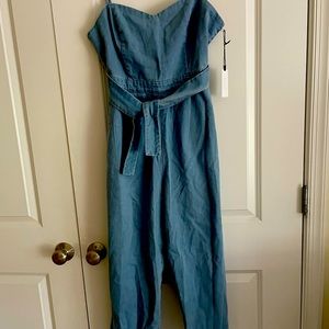 ASTR the Label strappy denim jumpsuit